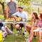 Silver Portable Aluminum BBQ Grill Table with Iron Mesh Surface